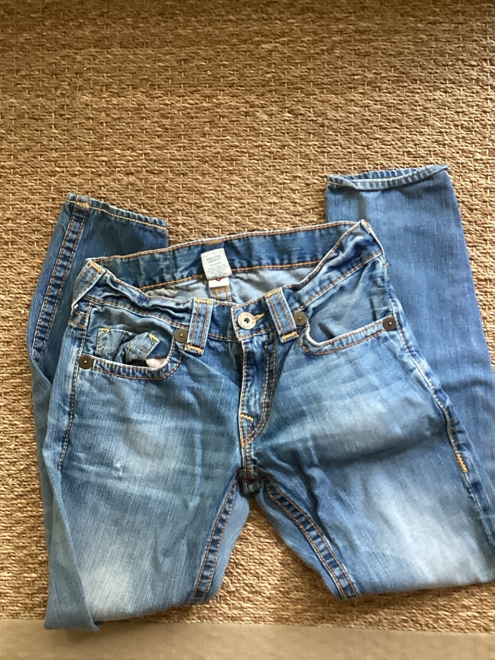True Religion Men's Light Blue Relaxed Jeans